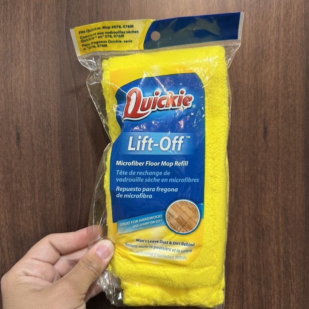 QUICKIE Lift-Off Microfiber Floor Mop‎ Refill Hardwood Tile, BRAND NEW SEALED